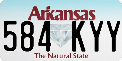 AR license plate 584KYY