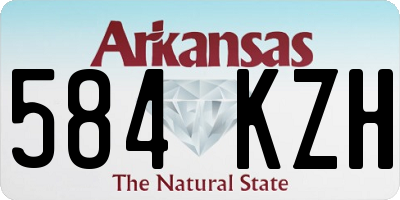 AR license plate 584KZH