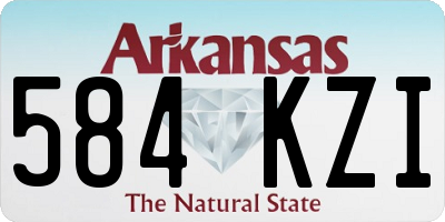 AR license plate 584KZI