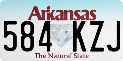 AR license plate 584KZJ