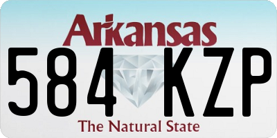 AR license plate 584KZP