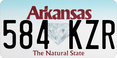 AR license plate 584KZR