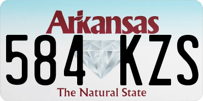 AR license plate 584KZS