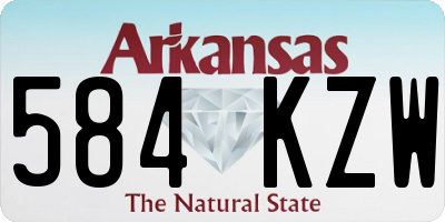 AR license plate 584KZW