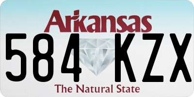 AR license plate 584KZX