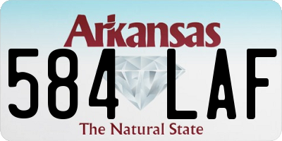 AR license plate 584LAF