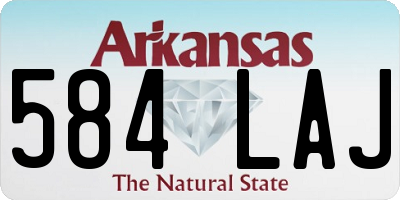 AR license plate 584LAJ