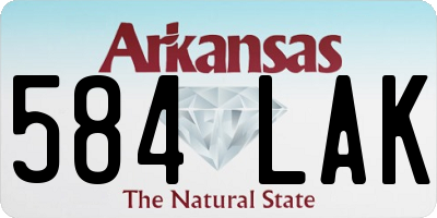 AR license plate 584LAK