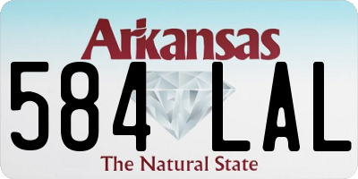 AR license plate 584LAL