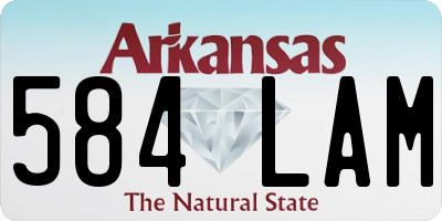 AR license plate 584LAM