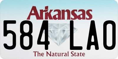 AR license plate 584LAO