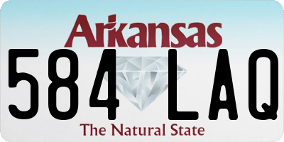 AR license plate 584LAQ