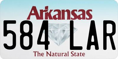 AR license plate 584LAR