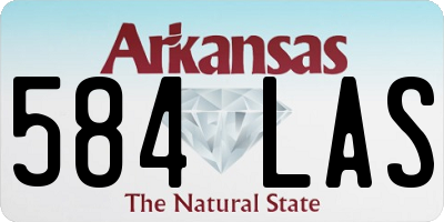 AR license plate 584LAS