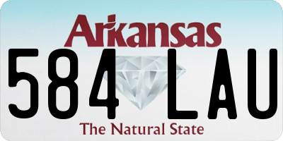 AR license plate 584LAU