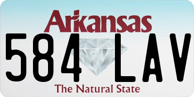 AR license plate 584LAV