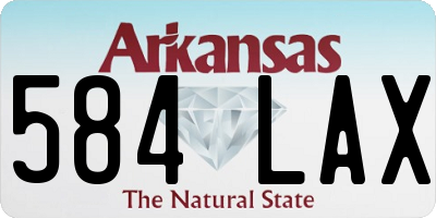 AR license plate 584LAX
