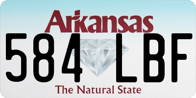AR license plate 584LBF