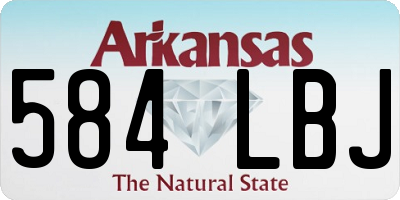 AR license plate 584LBJ