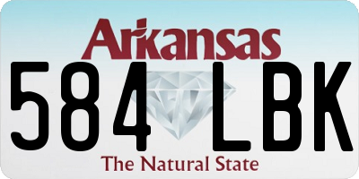AR license plate 584LBK