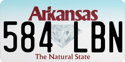 AR license plate 584LBN