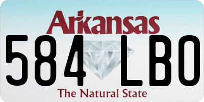 AR license plate 584LBO