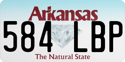 AR license plate 584LBP