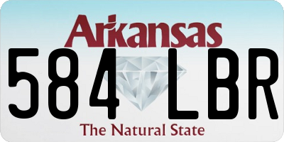 AR license plate 584LBR