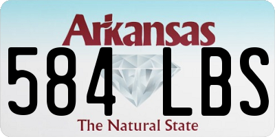 AR license plate 584LBS