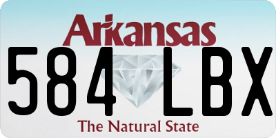 AR license plate 584LBX