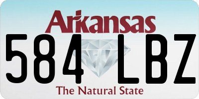 AR license plate 584LBZ