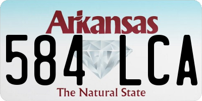 AR license plate 584LCA