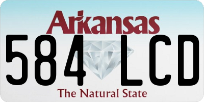 AR license plate 584LCD
