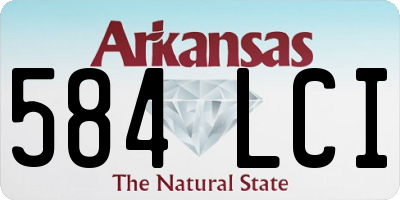 AR license plate 584LCI