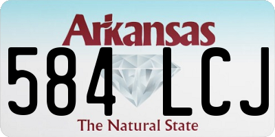 AR license plate 584LCJ