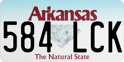 AR license plate 584LCK