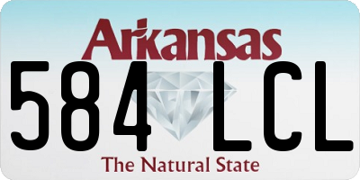 AR license plate 584LCL