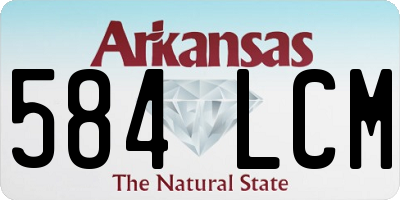 AR license plate 584LCM