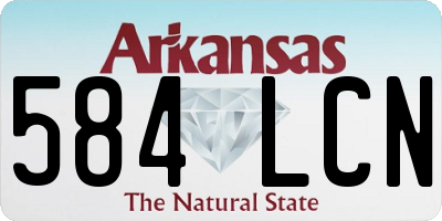 AR license plate 584LCN