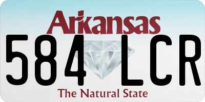 AR license plate 584LCR