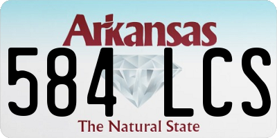 AR license plate 584LCS