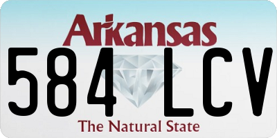 AR license plate 584LCV