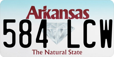 AR license plate 584LCW