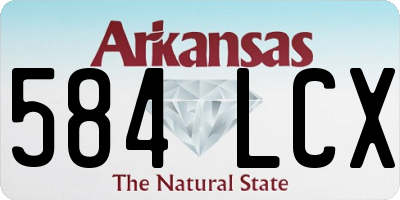 AR license plate 584LCX