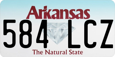 AR license plate 584LCZ