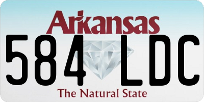 AR license plate 584LDC