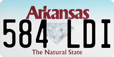 AR license plate 584LDI