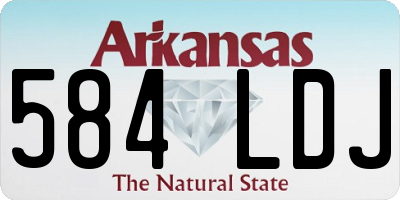 AR license plate 584LDJ