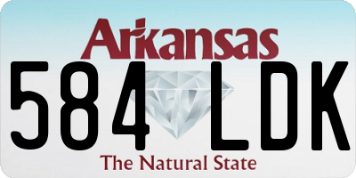 AR license plate 584LDK