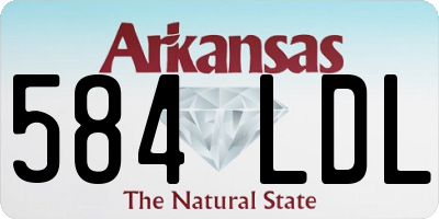 AR license plate 584LDL
